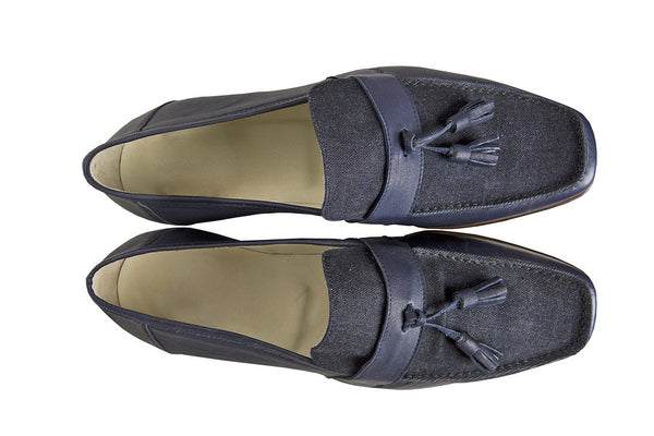 Suede Loafer, Navy